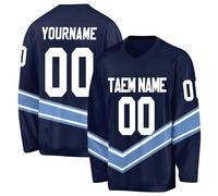 Custom Ice Hockey Jersey for Mens Boys Customizable Personalized Ice Hockey Gifts Ice Hockey Practice Shirts Navy