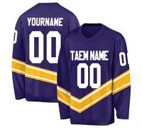 Custom Ice Hockey Jersey for Mens Boys Customizable Personalized Ice Hockey Gifts Ice Hockey Practice Shirts Purple