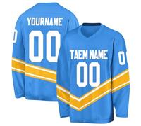 Custom Ice Hockey Jersey for Mens Boys Customizable Personalized Ice Hockey Gifts Ice Hockey Practice Shirts Blue