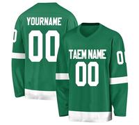 Custom Ice Hockey Jersey Hip Hop Personalized Printed V Neck Long Sleeves Hockey Jersey Custom Gift for Men Women Youth