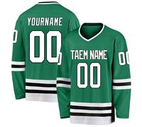 Custom Ice Hockey Jersey Personalized Printed Long Sleeves Hockey Jersey Apparel for Hockeys Fans Men Women Youth, 42 Colour Options for Team Uniforms, Gifts, S-5XL Size Range