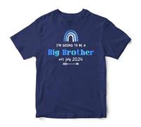 Custom I'm Going to Be A Big Brother Boys T Shirt Baby Announcement Tee, 2-3 Years, Navy