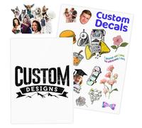 Custom Image Decals Personalised 3D Crystal Stickers, Display Sticker Decals with Logo/Photo/Text, Decoration Stickers, for Laptops, Phones, Journals, Cup, Any Surface