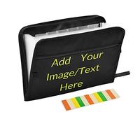 Custom Image Text Expanding File Folder 13 Pockets A4 Paper Document Organizer Folder with Zipper for Company Office Teacher Student Librarian Gifts