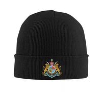 Custom Imperial Coat of Arms of Iran Skullies Beanies Caps Unisex Winter Warm Knit Hat Men Street Adult Iranian Lion Bonnet Hats