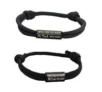Custom In Loving Memory Bracelet I Will Carry You With Me Personalized Engraved Memorial Bracelet, Matching Bracelets for Couples, Memory Bracelets for Loss Loved One, Personalised Gifts for Men