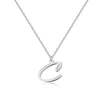 Custom Initial Necklace, Personalized Handwritten Letter Script Font Pendant Jewelry, Stainless Steel Monogrammed Necklace for Women, Gift Idea for Birthday, Christmas, Valentine Mother Day Graduation