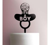 Custom Initials Its a Boy Acrylic Cake Topper 3mm Thick Premium Laser Cut Cake Decoration for Birthday, Wedding, Baby Shower & Party Cakes Durable Reusable