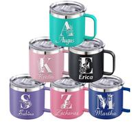 Custom Insulated Coffee Mug with Handle and Lid Personalised Travel Mugs