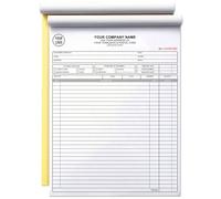 Custom Invoice Book with Logo 100 Set Personalized Receipt Books Customized Invoices for Small Business 2 - Parts Carbonless Duplicate Invoice Forms NCR Books