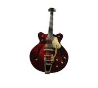 Custom Jazz Electric Guitar - Semi-Hollow, Gold Hardware, Tremolo, Red