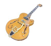 Custom Jazz Semi-Hollow Electric Guitar with F-Hole, Glossy Finish, and Big Tremolo - Perfect for Professional Musicians Seeking a High- and Sound