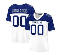 Custom Jersey Mens Oversized T-Shirt American Football Style Top Jersey 101% Polyester Team Shirt, Breathable Sports T-Shirts Moisture Wicking with Anti-Odour Technology Active Athletic Tops