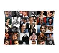 Custom Johnny Depp Pillowcase Soft Zippered Throw Pillow Cover Cushion Case Covers Fasfion Design Two Sides Printed 20x30 Pillows