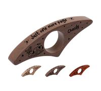 Custom Just One More Page Thumb Book Page Holder with Name Personalized Wooden Bookmark Reading Accessories Reading Tracker Thumb Ring Bookmark Book Finger Hold for Teachers Librarian Readers