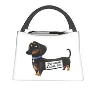 Custom Kawaii Dachshund Lunch Bag Women Cooler Warm Insulated Lunch Box for Work Pinic or Travel