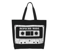 Custom Kawaii Print Electronic Rock Depeche Cool Mode Shopping Tote Bag Washable Canvas Shopper Shoulder Handbag