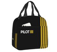 Custom Keep Calm And Trust The Pilot Portable Lunch Box Waterproof Aviation Airplane Cooler Thermal Food Insulated Lunch Bag