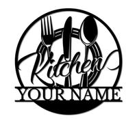 Custom Ketchin Metal Sign,Personalized kitchen signs,custom kitchen name sign,Metal Wall Art, Home Decor, Housewarming, Mothers Day Gift, Mom's Kitchen, Gift for Grandma (Style-3)