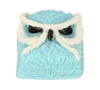 Custom Keycap Hand Carved Owl Pattern, OEM R4 Gaming Resin Replacement Keycaps for Switches, Vivid Owl Design with Dyeing Process, Wear Heat Keycaps f (Blue)