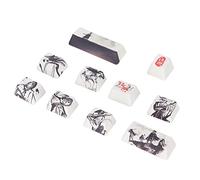 Custom Keycap Sublimation Process Fine Workmanship Replacement Keycap for Mechanical Keyboard 10 Pack Not Fit for Razer/Corsair/Logitech Black PBT Material