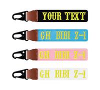 Custom Keychain with Name/Number - Double Sided Embroidery Luggage Tag, Personalized Key Ring Accessories for Luggage, Keys, Backpacks, Motorcycle, Car