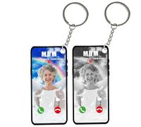 Custom Keychain with Photo Picture Name, The Call I Wish I Could Take, Personalised Acrylic Memorial Sympathy Gifts for Loss