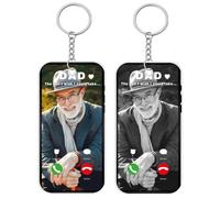 Custom Keychain With Photo Text, The Call I Wish I Could Take, Personalized Acrylic Memorial Sympathy Gift Double Sided (Style 1)