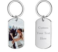 Custom Keychain with Picture Personalized Engraving Photo/Text/Dog Tag Keychains Drive Safe Keychain for Family Men Boyfriend Gifts