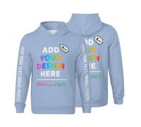 Custom Kids Hoodie - Personalised Boys Hoodie & Girls Sweatshirt Add Your Text/Logo/Image/Photo - Design Fun Everyday Wear Hoodie, Soft & Comfortable For Back To School Gift S Babyblue