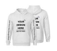 Custom Kids Hoodie Personalised Text, Name Or Logo - Hoodie For Boys & Girls, Boys Hoodie, Customised Hoodies, Casual Pullover, Back To School Outfit, Birthday S White