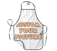 Custom Kitchen Apron,1-5 PCS Customized Apron With Picture Name or Text, BBQ Grill Apron,Personalised Printed Aprons Design and Gift For Anyone & Family Members