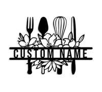 Custom Kitchen Name Sign, metal wall decor, Personalized Kitchen Metal Sign, Kitchen Art Wall Decor ,Restaurant Decor , Mothers Day Gift, Mom's Kitchen, Gift for Grandma,Cooking Gift Housewarming Gift