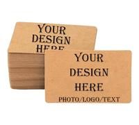Custom Kraft Paper Business Cards with Your Logo Personalized Kraft Business Cards Add Photo/Text/Logo Print Your Own Business Cards On Front and Back Sides-100pcs