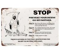 Custom Kraze Cave Diving Warning Reproduction Metal Sign 8 x 12