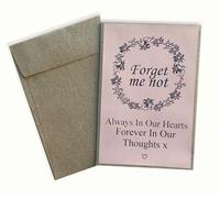 Custom Label Design Ltd 30 x Pale Pink Forget Me Not Always In Our Hearts Funeral Seed Packet Brown Envelopes With Self-Adhesive Labels - Fill Yourself Remembrance Item