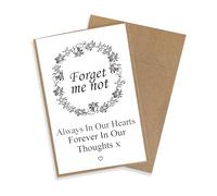 Custom Label Design Ltd 30 x White Forget Me Not Always In Our Hearts Funeral Seed Packet Brown Envelopes With Self-Adhesive Labels - Fill Yourself Male Female Remembrance Item