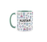 Custom Landlord Mug - House Rentals Novelty Personalised Gifts for Landlords - Tea/Coffee Hot Drinks Turquoise Ceramic Cup Present