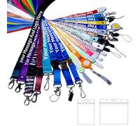 Custom Lanyards Bulk, Personalized Neck Straps with Text, Logo, or Photo, Durable Keychain Lanyards with Detachable Buckle for ID Badges, Teachers, Students, Cruise, Events, Keys, Custom, One size