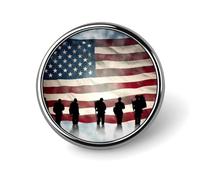 Custom Lapel Pin for Men Women Cute American Flag Veterans Day Brooch Pins for Hats Bags Jackets Backpacks Suits Shirts Shawls Scarves Decoration Jewelry Charms Badge Button Clothing Accessories