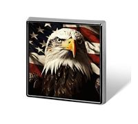 Custom Lapel Pin for Men Women Cute Bald Eagle Flag Veterans Brooch Pins for Hats Bags Jackets Backpacks Suits Shirts Shawls Scarves Decoration Jewelry Charms Badge Button Clothing Accessories