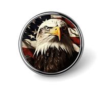 Custom Lapel Pin for Men Women Cute Bald Eagle Flag Veterans Brooch Pins for Hats Bags Jackets Backpacks Suits Shirts Shawls Scarves Decoration Jewelry Charms Badge Button Clothing Accessories