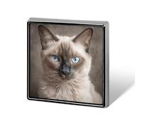 Custom Lapel Pin for Men Women Cute Beautiful Siamese Cat Brooch Pins for Hats Bags Jackets Backpacks Suits Shirts Shawls Scarves Decoration Jewelry Charms Badge Button Clothing Accessories