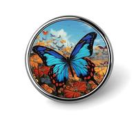 Custom Lapel Pin for Men Women Cute Big Butterfly Brooch Pins for Hats Bags Jackets Backpacks Suits Shirts Shawls Scarves Decoration Jewelry Charms Badge Button Clothing Accessories