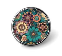 Custom Lapel Pin for Men Women Cute Bohemian Flower Brooch Pins for Hats Bags Jackets Backpacks Suits Shirts Shawls Scarves Decoration Jewelry Charms Badge Button Clothing Accessories