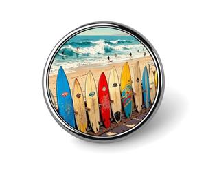 Custom Lapel Pin for Men Women Cute California Surfboards Brooch Pins for Hats Bags Jackets Backpacks Suits Shirts Shawls Scarves Decoration Jewelry Charms Badge Button Clothing Accessories