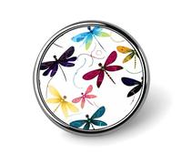 Custom Lapel Pin for Men Women Cute Colorful Dragonfly Brooch Pins for Hats Bags Jackets Backpacks Suits Shirts Shawls Scarves Decoration Jewelry Charms Badge Button Clothing Accessories