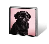 Custom Lapel Pin for Men Women Cute Cute Black Pug Brooch Pins for Hats Bags Jackets Backpacks Suits Shirts Shawls Scarves Decoration Jewelry Charms Badge Button Clothing Accessories
