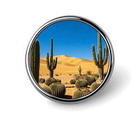 Custom Lapel Pin for Men Women Cute Desert Cactus View Brooch Pins for Hats Bags Jackets Backpacks Suits Shirts Shawls Scarves Decoration Jewelry Charms Badge Button Clothing Accessories