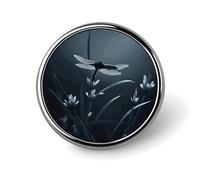 Custom Lapel Pin for Men Women Cute Dragonfly Silhouette Brooch Pins for Hats Bags Jackets Backpacks Suits Shirts Shawls Scarves Decoration Jewelry Charms Badge Button Clothing Accessories